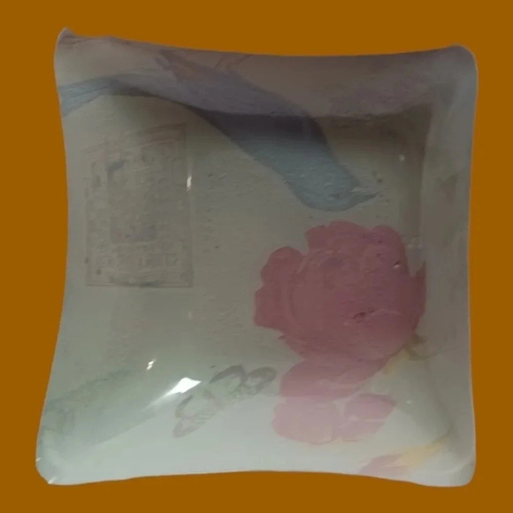 Set of 2 Paris floral bird & stamp s small glass bowl - Picture 3 of 7